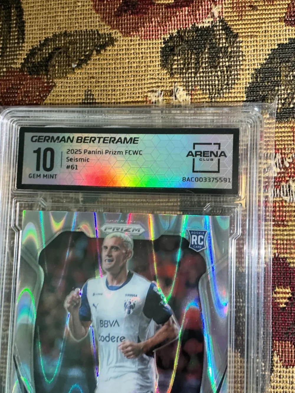 2025 Panini Prizm FIFA Club World Cup Germán Berterame #61 Seismic Arena 10